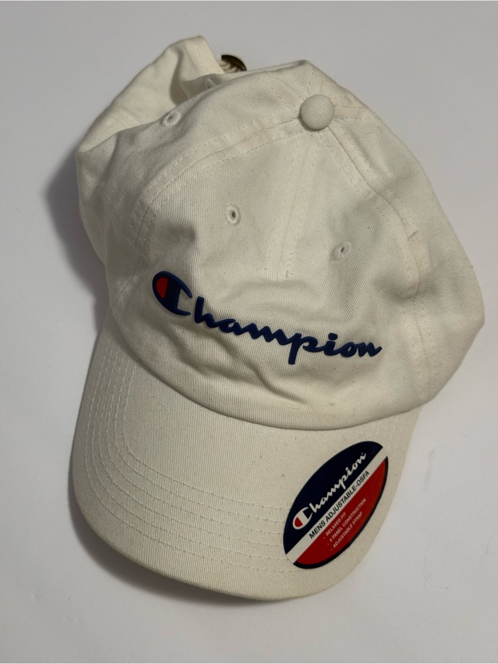 Champion Cream Baseball Cap with Logo